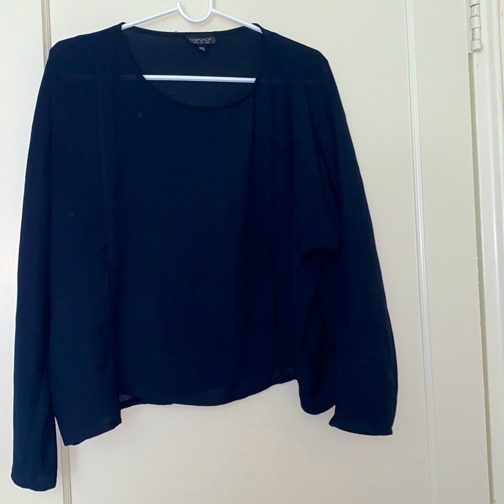 TopShop black lightweight top size: 8